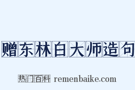 赠东林白大师造句是什么意思的图片